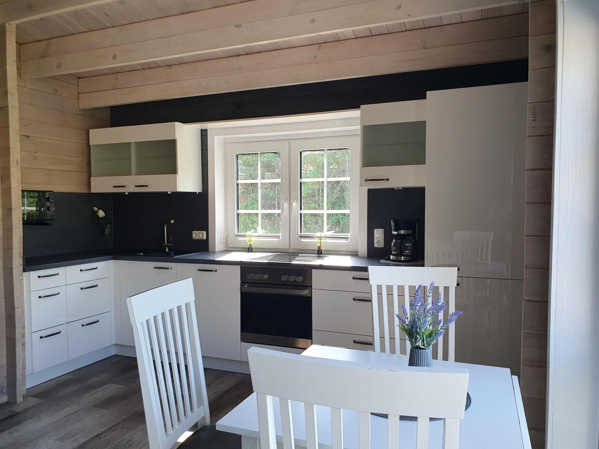 Idyllisches-Blockbohlenhaus-Mit-Eigenem-Garten-Und-Sauna-Zum-Wohlfuehlen Martensrade Luaran gambar